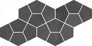 Мозаика Continuum Mosaico Prism Petrol 20.5x41.3